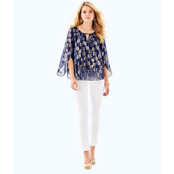 FINAL DAY! Lilly Pulitzer Beccer Silk Clip Top - Picture 2 of 4